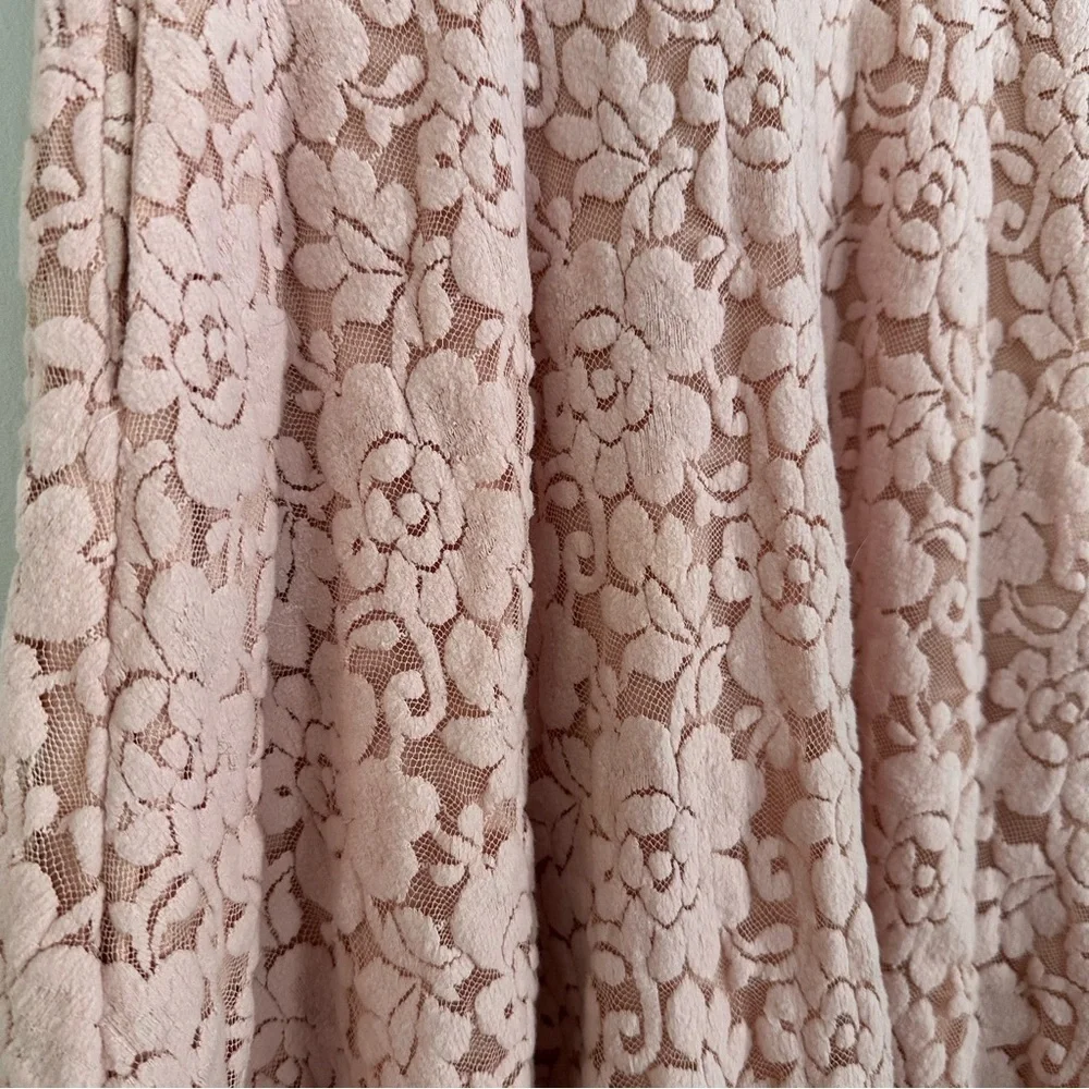 Abercrombie Kids Dusty Pink Lace Floral 3/4 Sleeve Dress